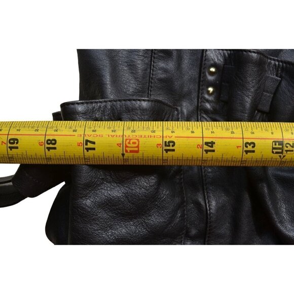 DKNY Large Black/Brown Leather Tote Bag W/Side Pockets/Adjustable Straps- LT3099 - Picture 11 of 12